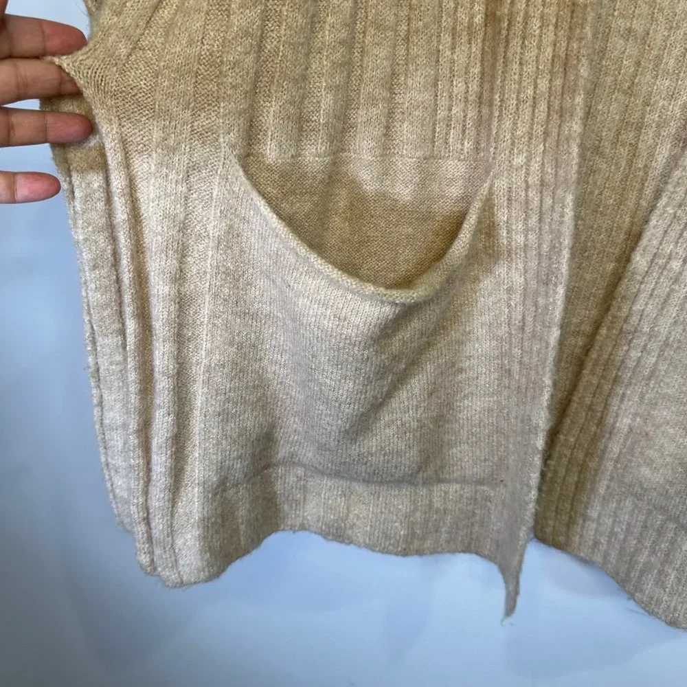 TopShop Oversized Ribbed Open Cardigan with Pockets - Picture 8 of 13